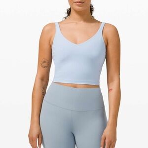Lululemon Blue Linen Align Crop Tank Top 14